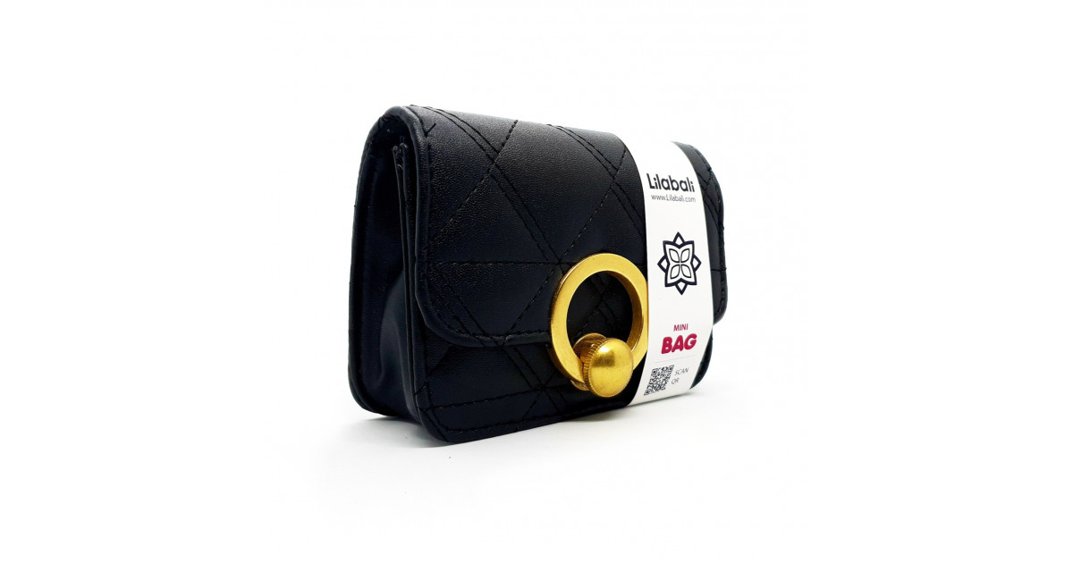 PU Leather Solid Color Flap Purse Small Crossbody Bag -Black
