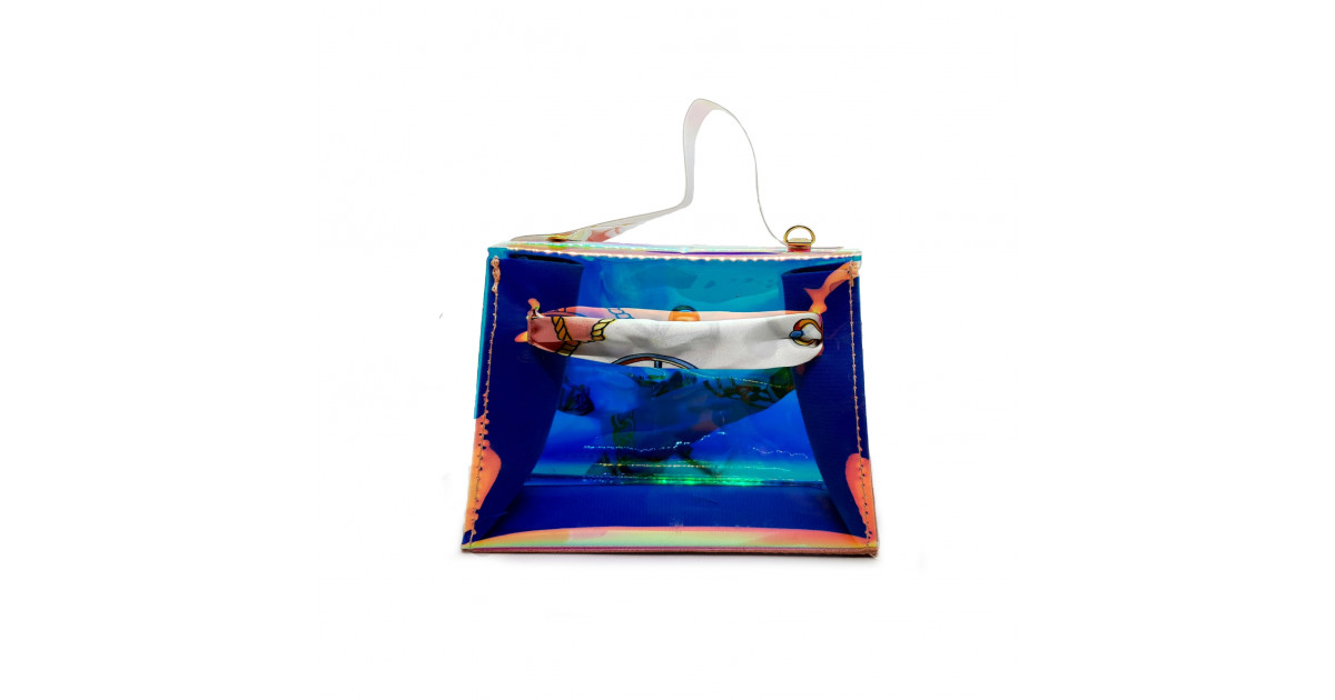 Transparent Crossbody bag with bow - Pink