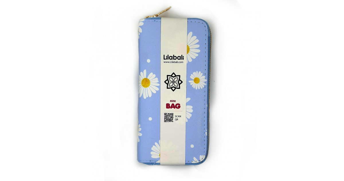 Daisy Flower Ladies Hand Purse- Purple