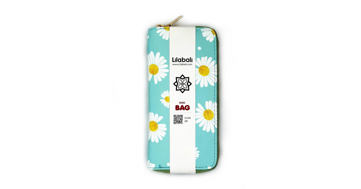 Daisy Flower Ladies Hand Purse - Mint