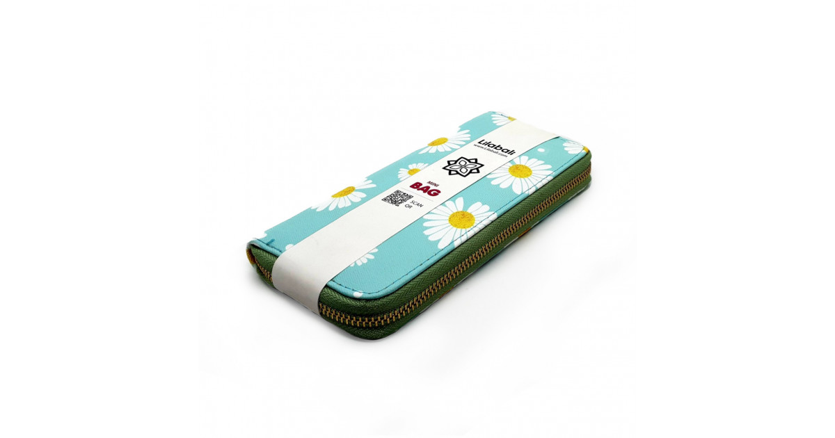 Daisy Flower Ladies Hand Purse - Mint