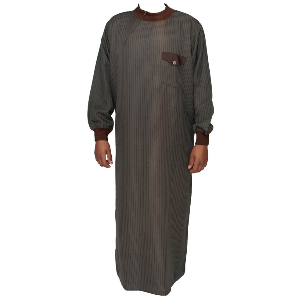 Brown Cuff Neck Jumper Jubba Thobe