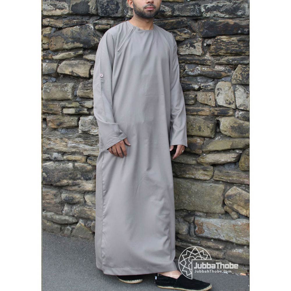 Light Grey Roll Down Jubba
