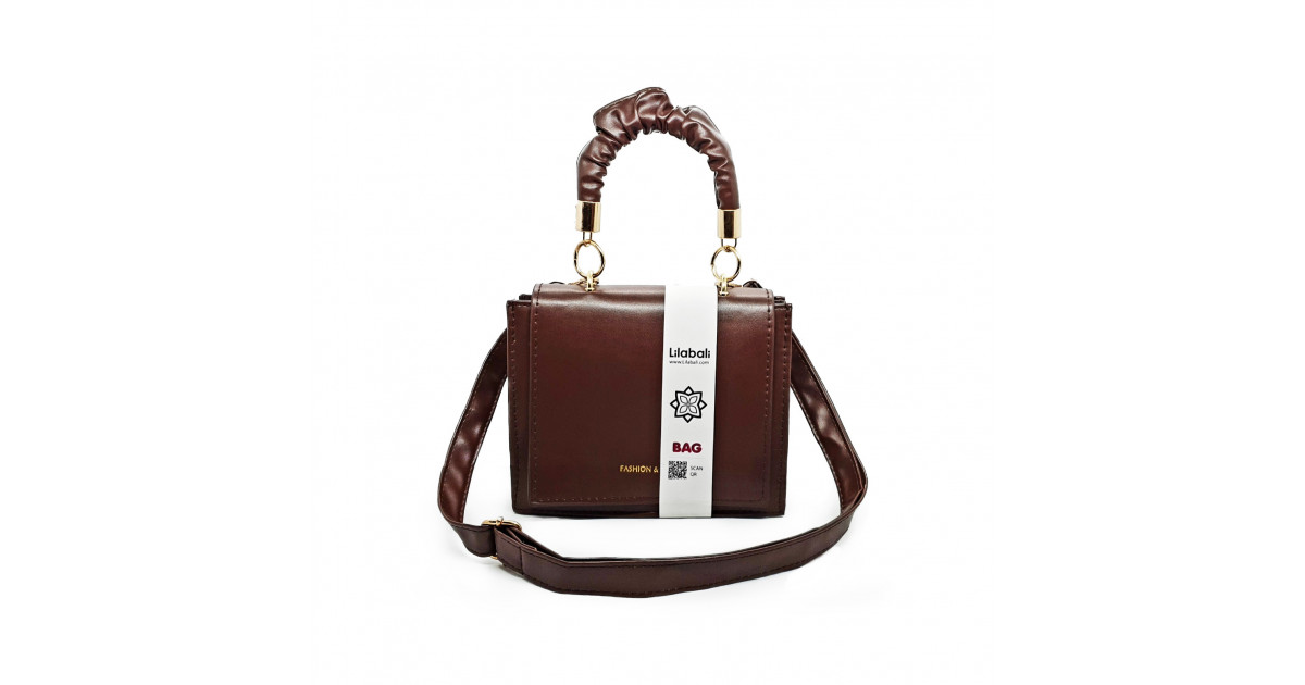 PU Leather Envelope Design Simple Versatile Tote Handbag - Chocolate
