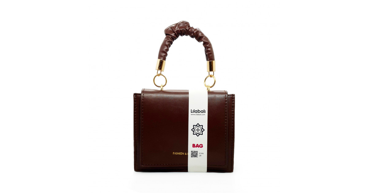 PU Leather Envelope Design Simple Versatile Tote Handbag - Chocolate