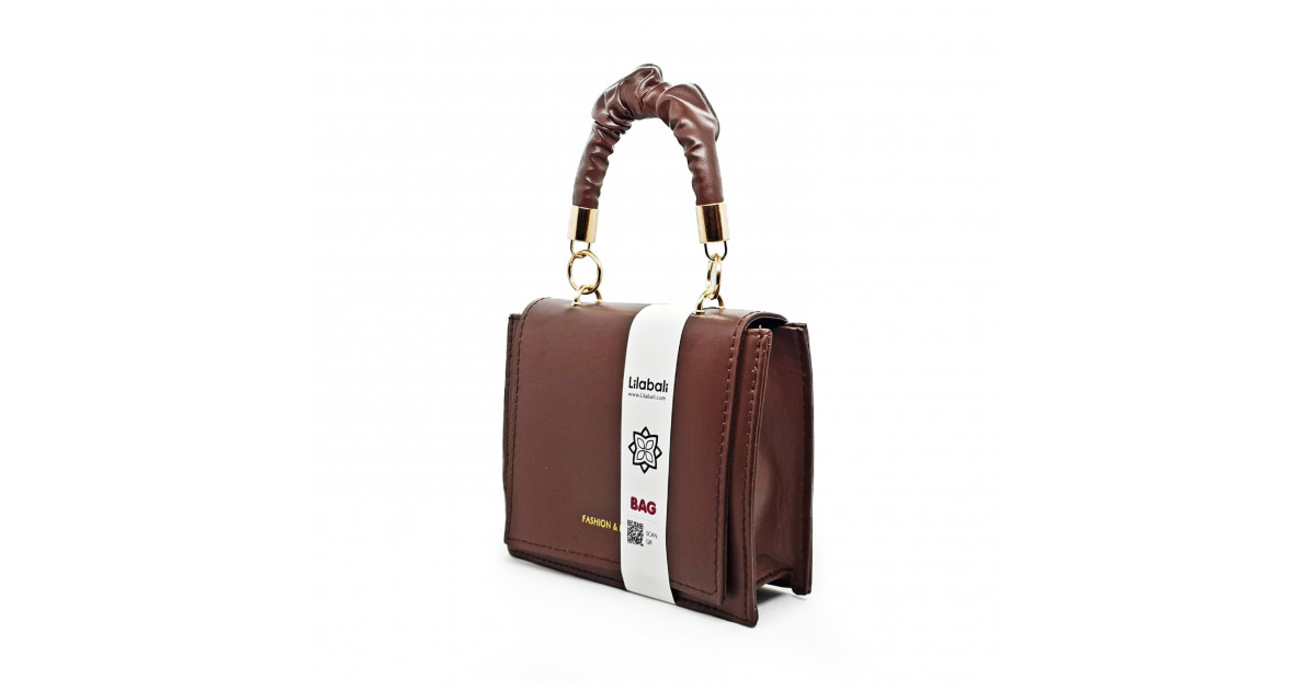 PU Leather Envelope Design Simple Versatile Tote Handbag - Chocolate