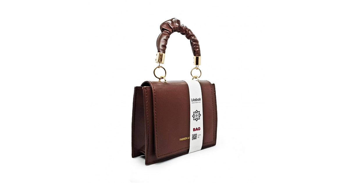 PU Leather Envelope Design Simple Versatile Tote Handbag - Chocolate