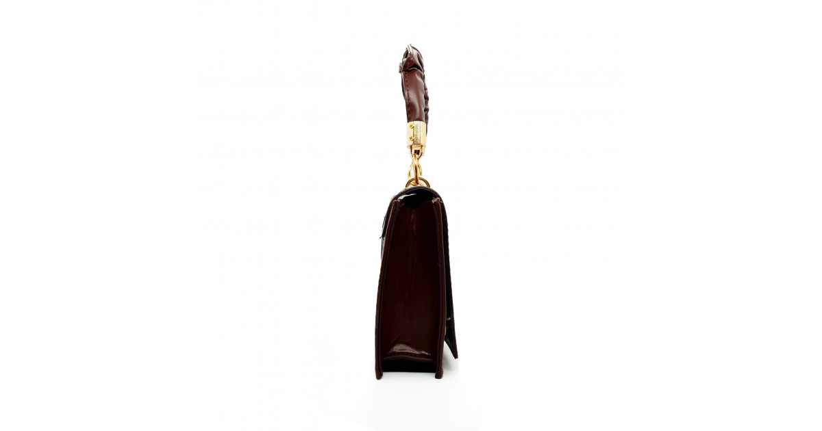 PU Leather Envelope Design Simple Versatile Tote Handbag - Chocolate
