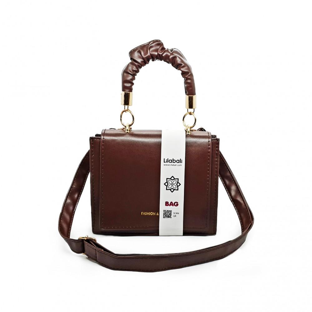 PU Leather Envelope Design Simple Versatile Tote Handbag - Chocolate