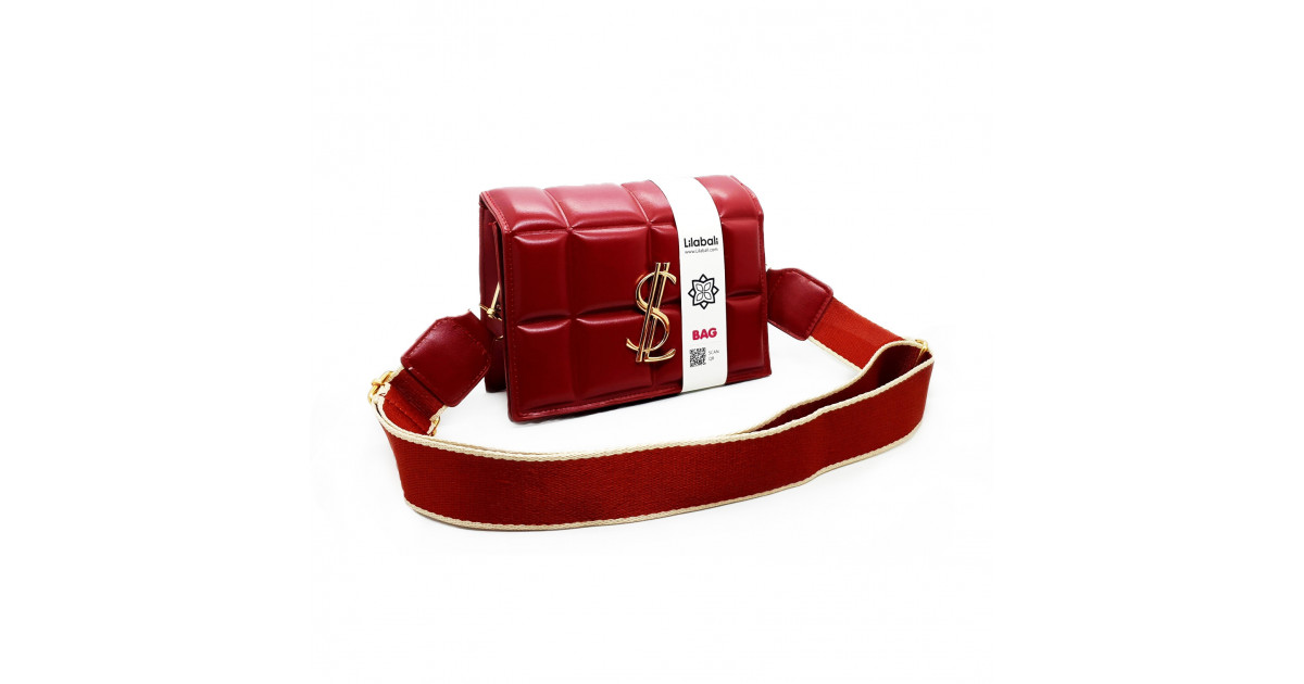 Red Wide Shoulder Strap Bag