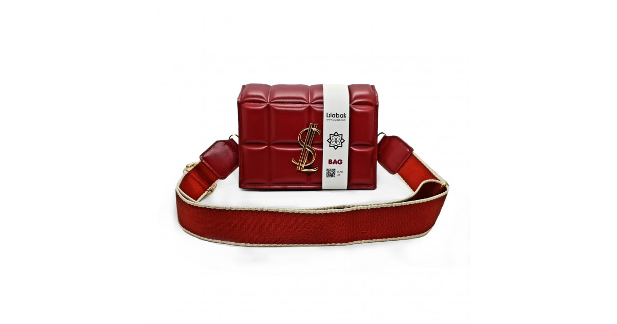 Red Wide Shoulder Strap Bag