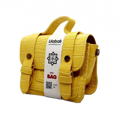 Yellow Belt Buckle Animal Pattern Crossbody Bag