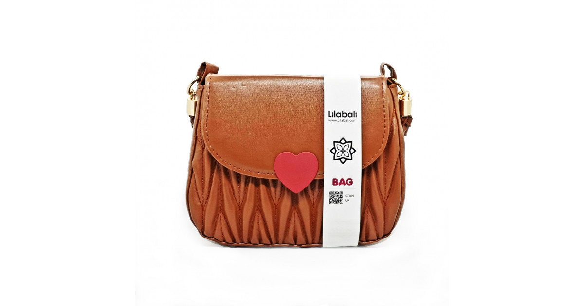 Love Hasp Shoulder Handbags - Brown