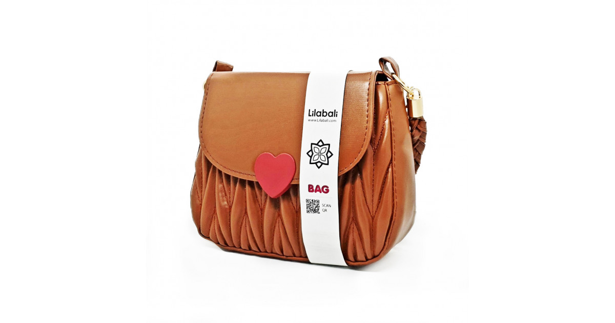 Love Hasp Shoulder Handbags - Brown