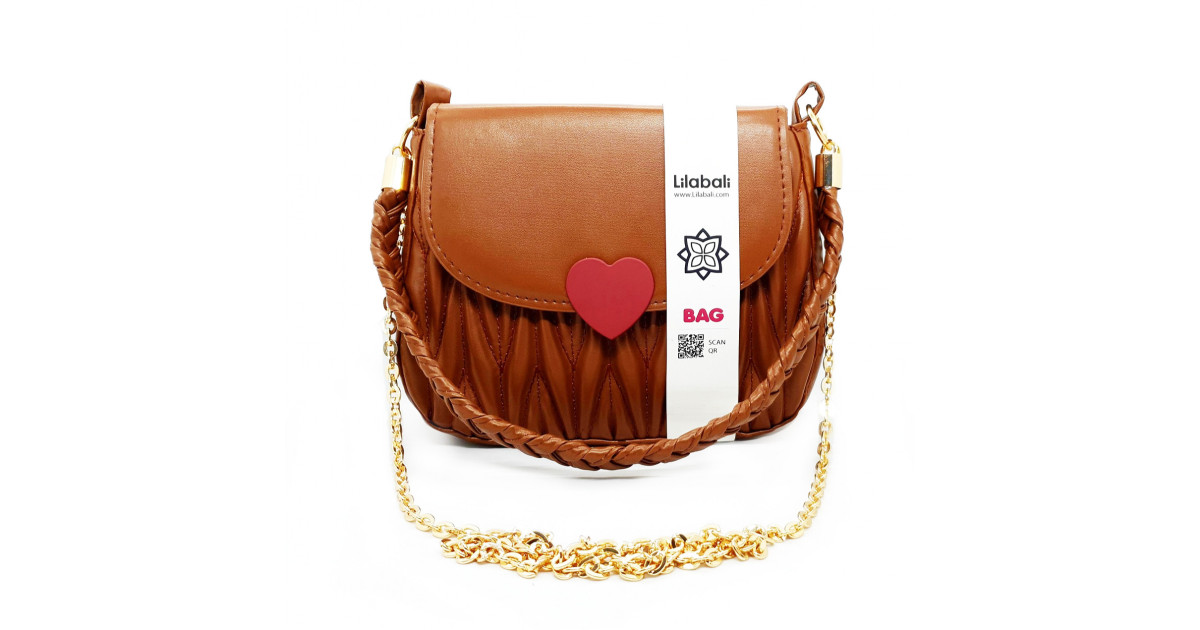 Love Hasp Shoulder Handbags - Brown