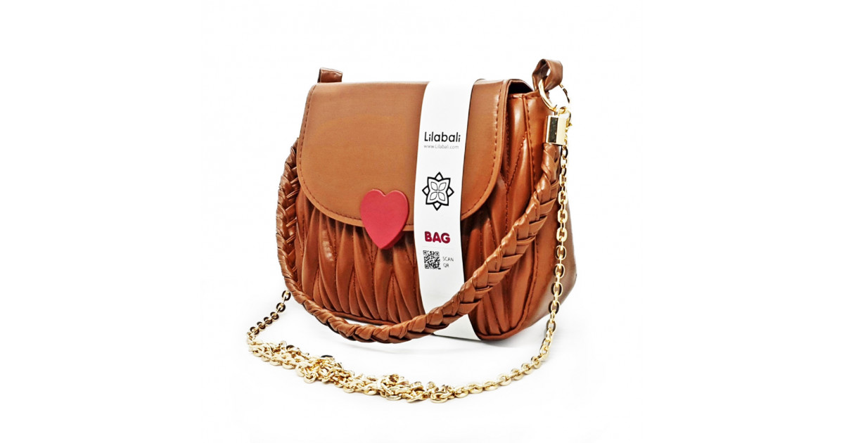 Love Hasp Shoulder Handbags - Brown