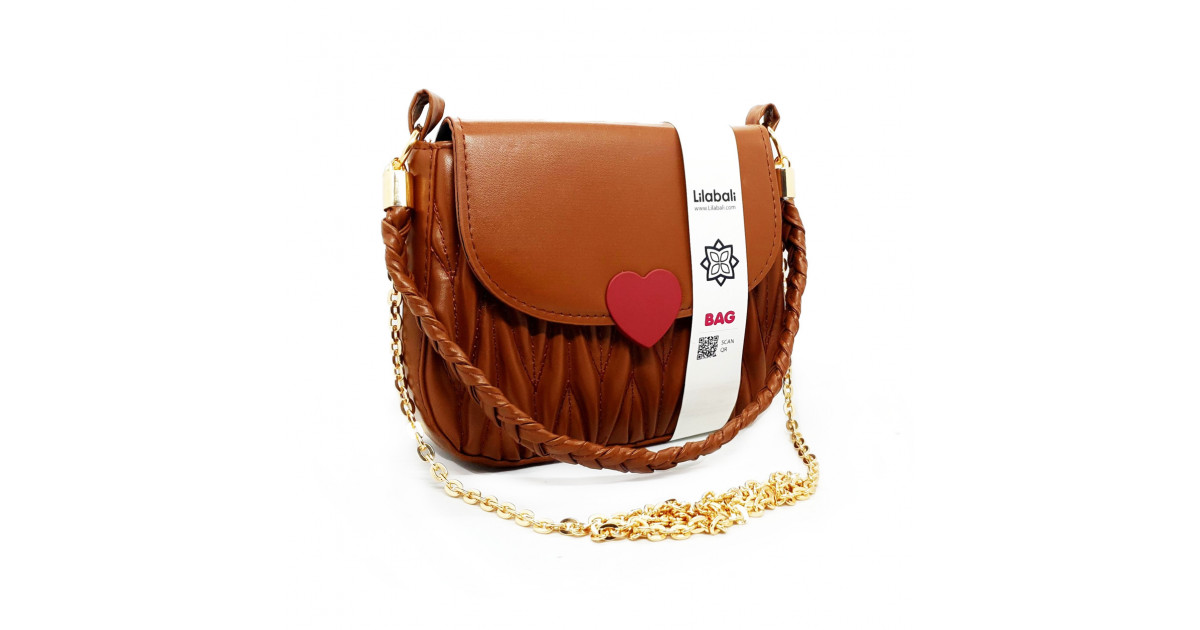 Love Hasp Shoulder Handbags - Brown