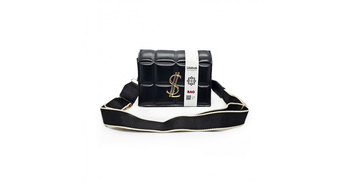 Black Wide Shoulder Strap Bag