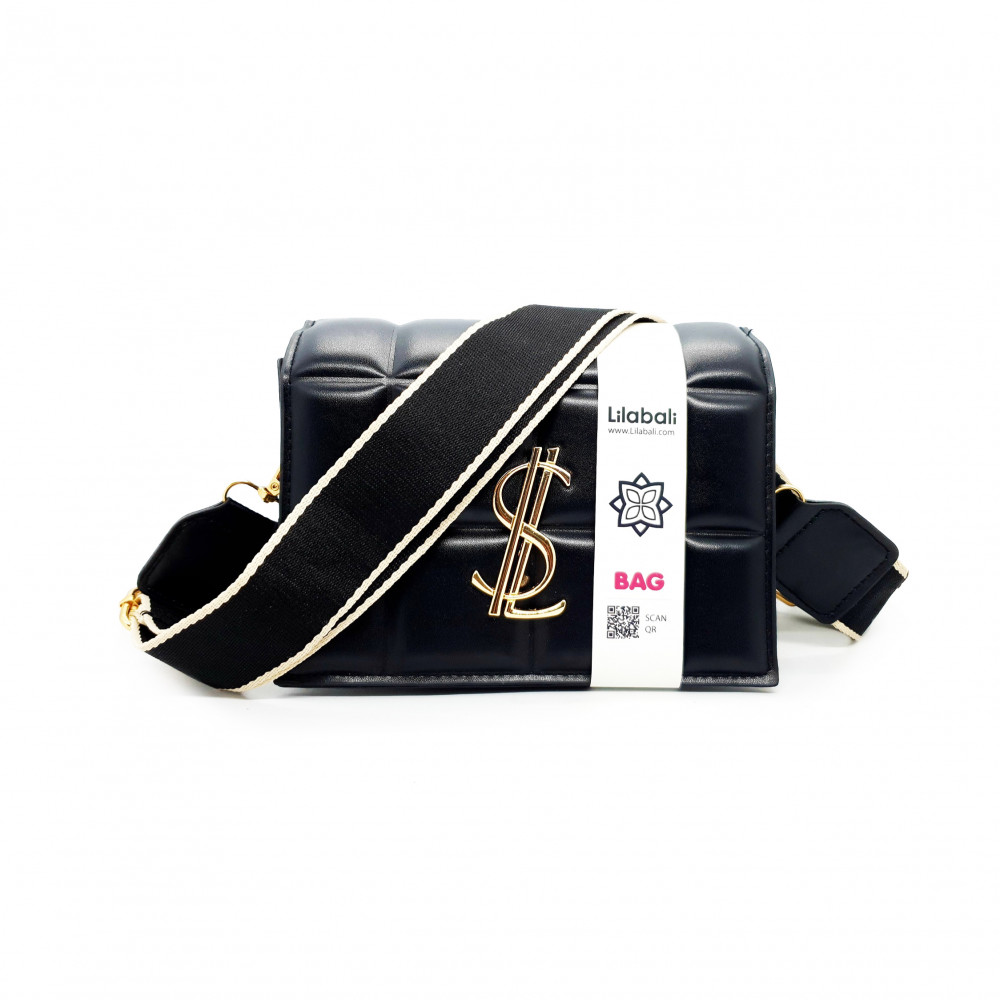 Black Wide Shoulder Strap Bag