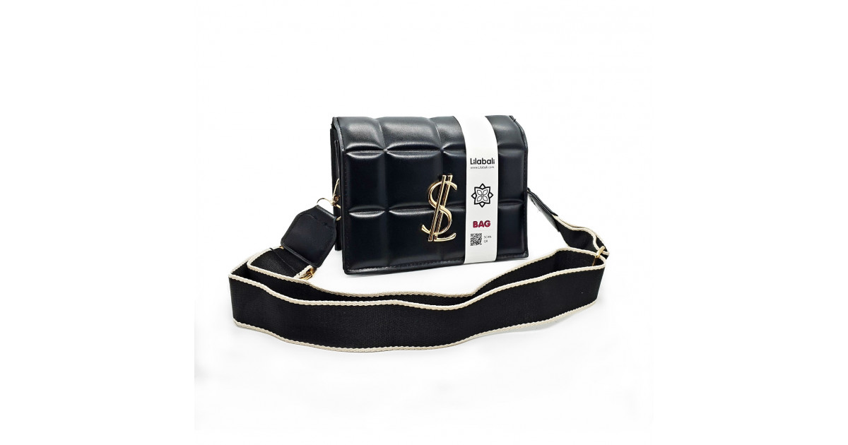 Black Wide Shoulder Strap Bag