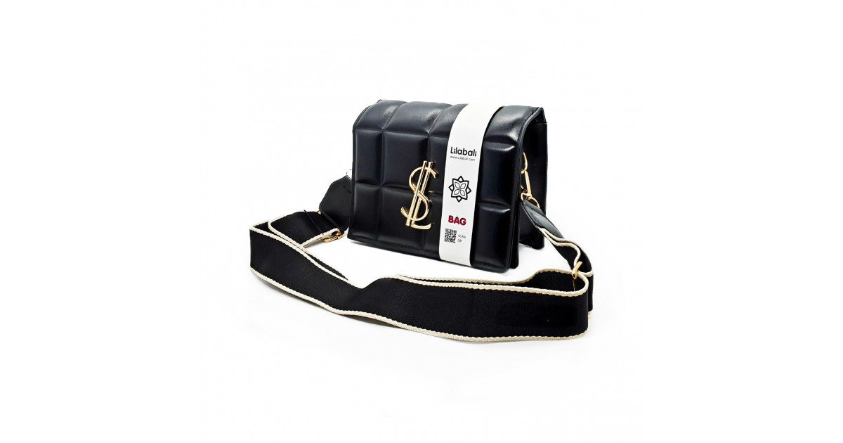 Black Wide Shoulder Strap Bag