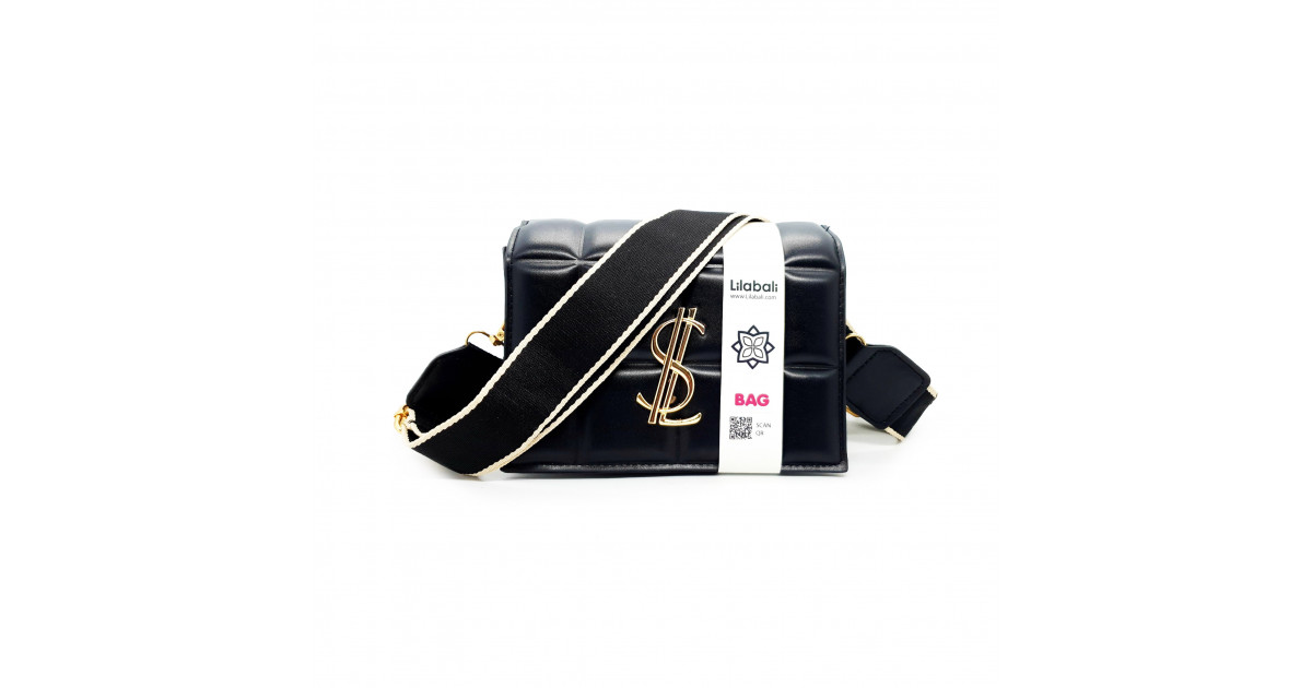 Black Wide Shoulder Strap Bag