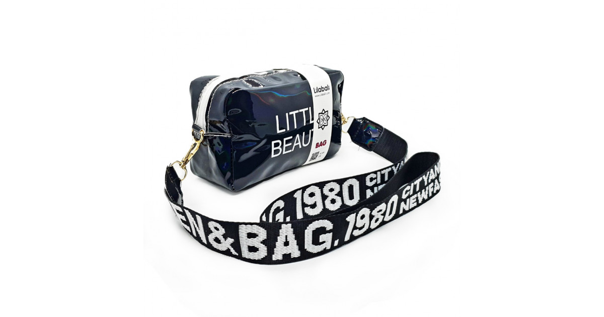 Black Holographic Laser Crossbody Bag