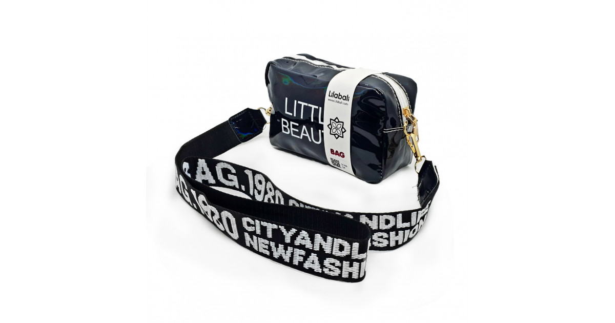 Black Holographic Laser Crossbody Bag