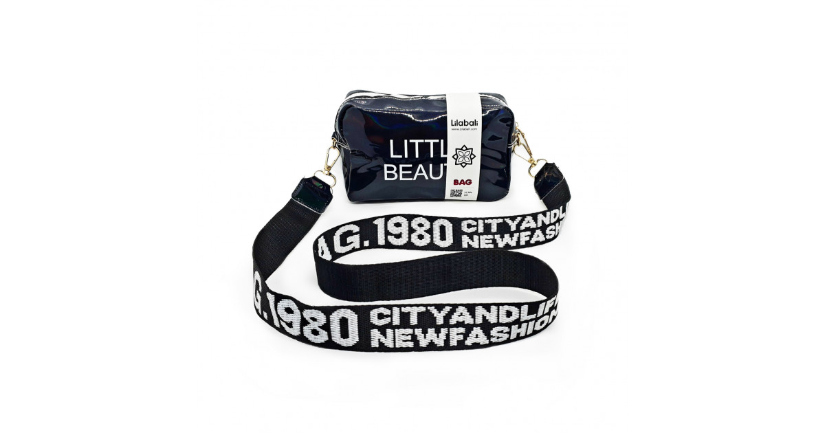 Black Holographic Laser Crossbody Bag