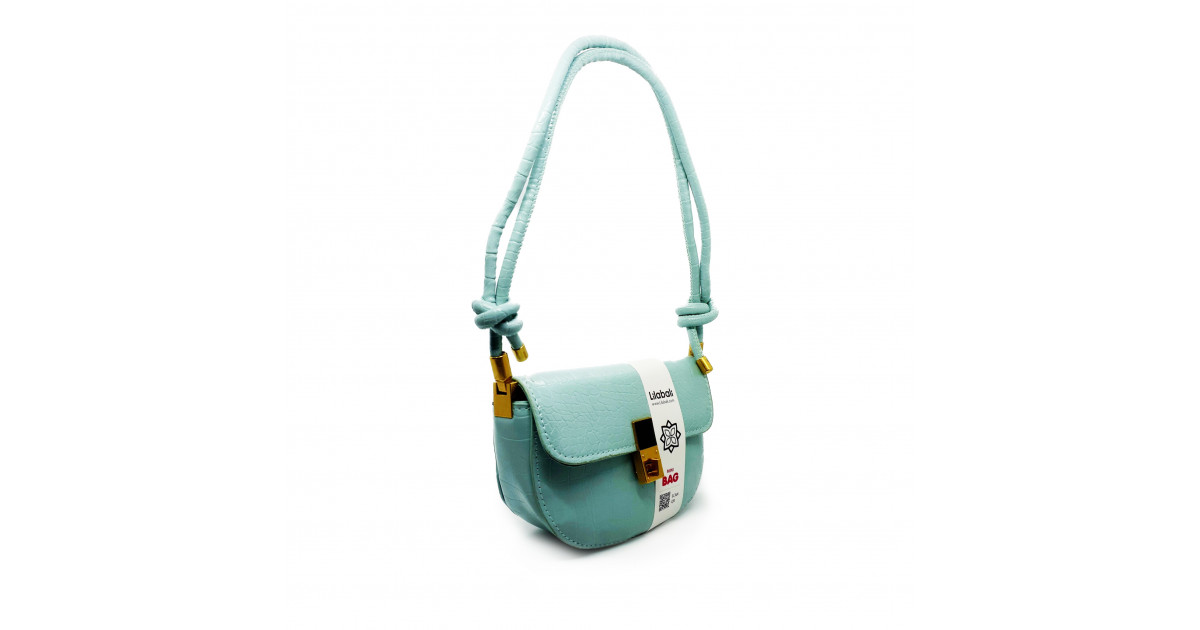 Mint Crocodile Pattern Baguette Ladies Sling Handbag
